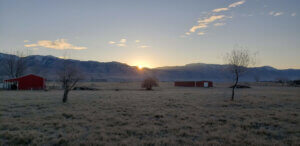 Farm at sunrise